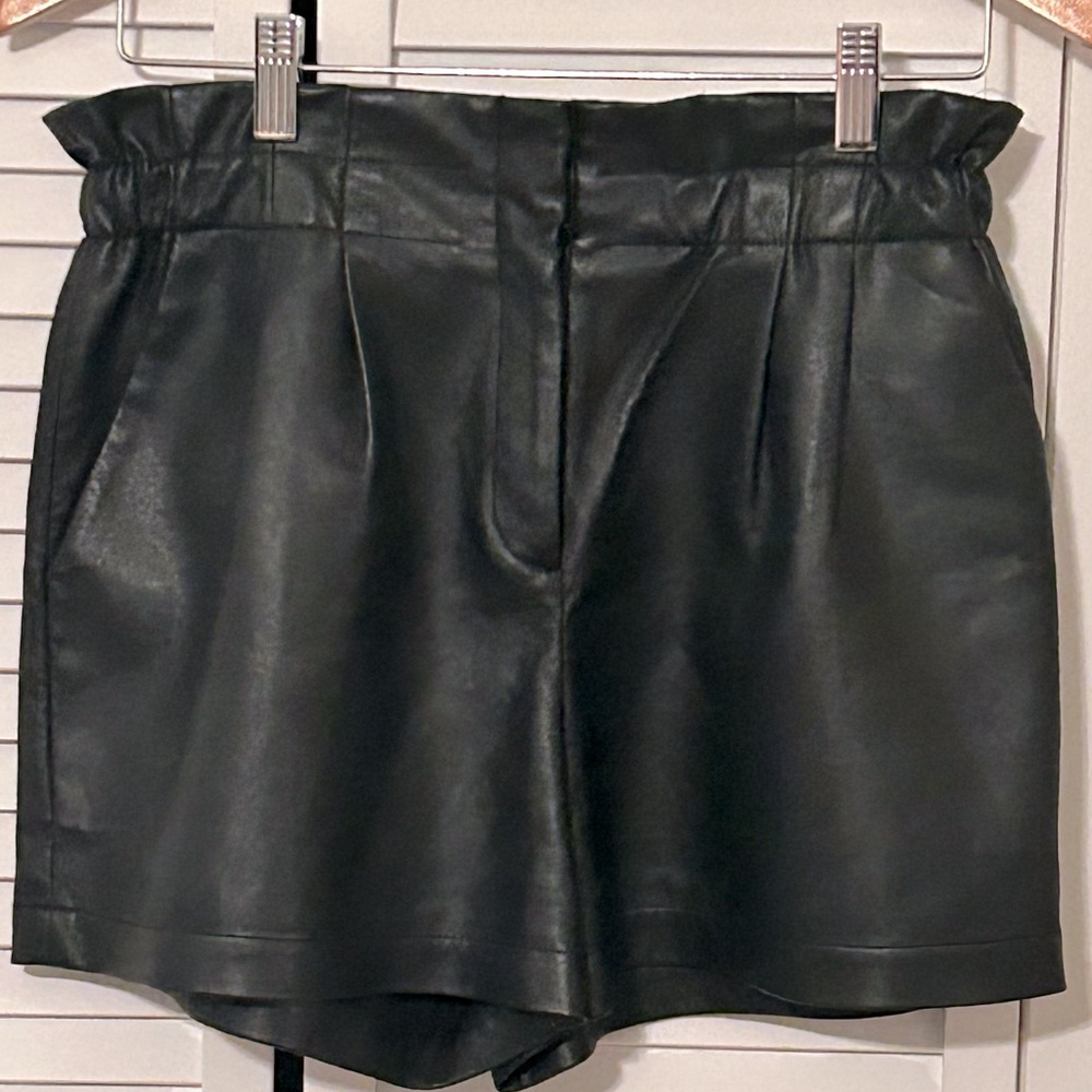 BCBG MaxAzria faux leather shorts